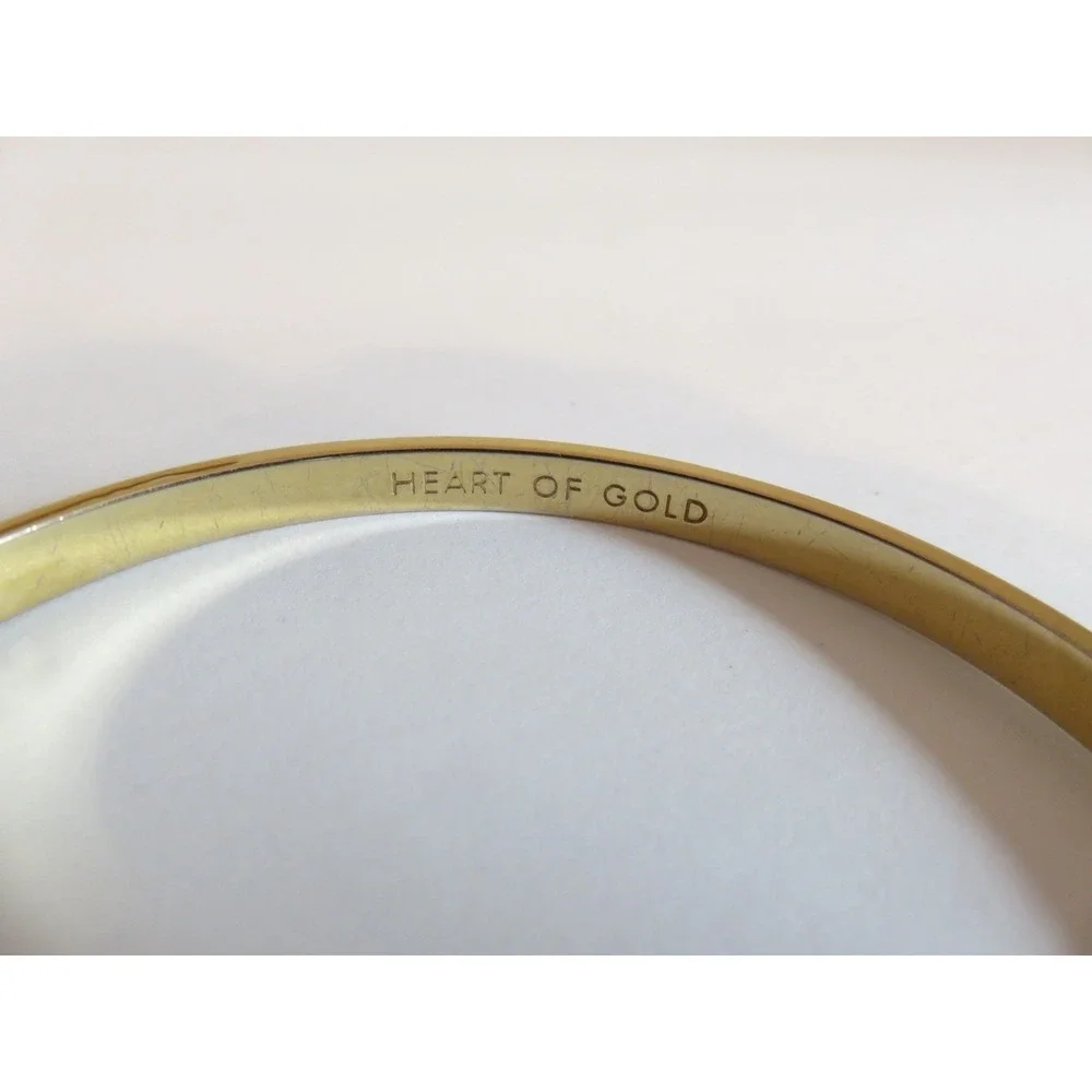 Kate Spade New York Women's‎ Idiom Heart Of Gold Bangle Bracelet 8" - Picture 5 of 6